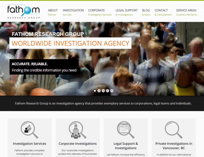 Fathom Research Group homepage 1