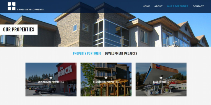 Properties page with category tabs